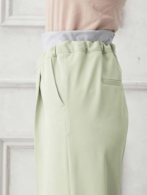 マタニティ パンツ|ストレッチツイルパンツ　マタニティ・産後【出産後も長く使える】