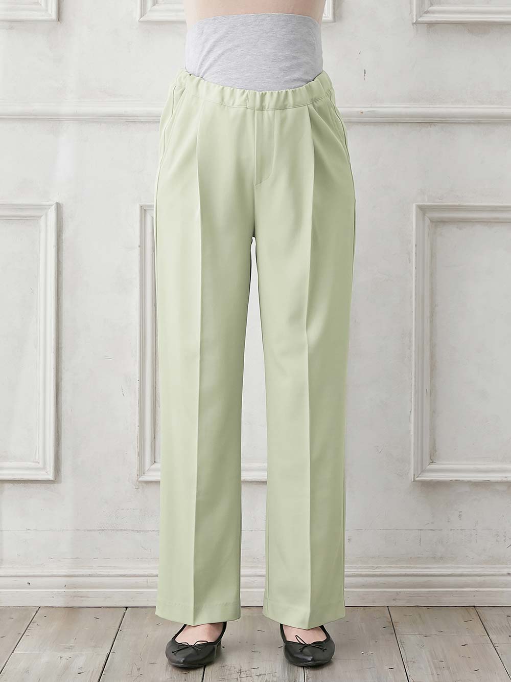 マタニティ パンツ|ストレッチツイルパンツ　マタニティ・産後【出産後も長く使える】