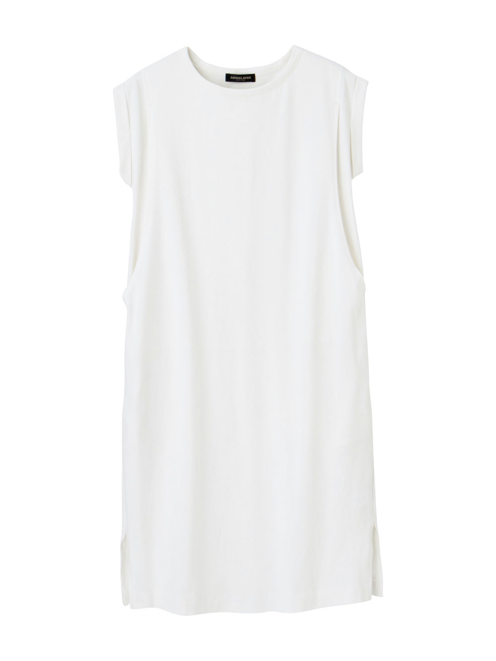 マタニティ ワンピース|コットン100%長さが選べるフレンチスリーブワンピース マタニティ・産後授乳服【出産後も長く使える】|ホワイト