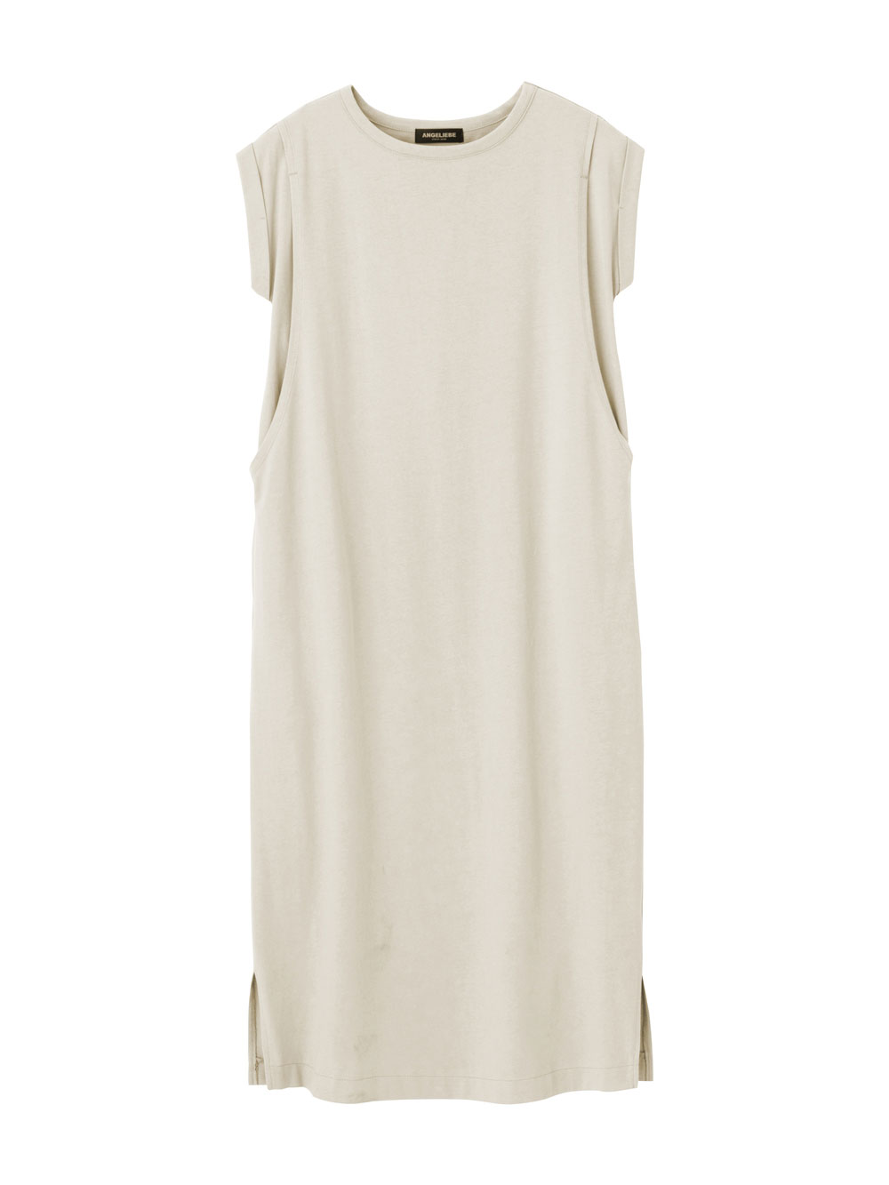 マタニティ ワンピース|コットン100%長さが選べるフレンチスリーブワンピース マタニティ・産後授乳服【出産後も長く使える】|トープ（ロング丈）