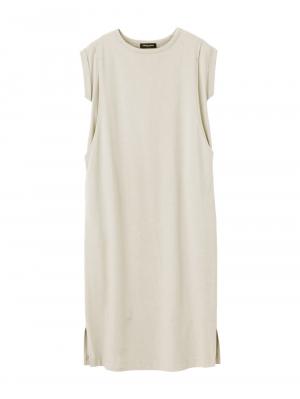 マタニティ ワンピース|コットン100%長さが選べるフレンチスリーブワンピース マタニティ・産後授乳服【出産後も長く使える】|トープ（ロング丈）