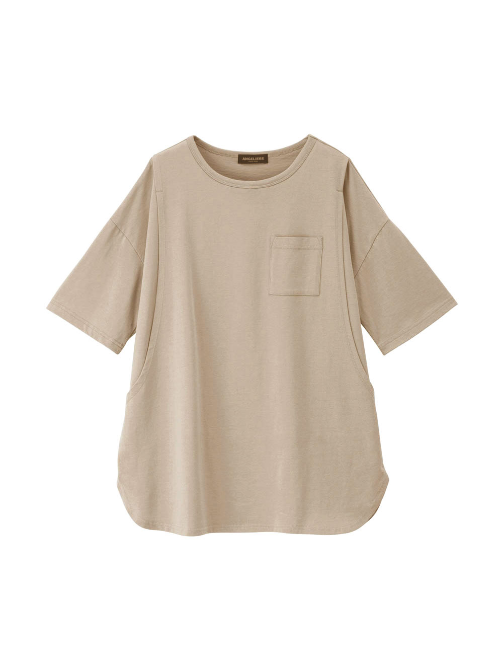 マタニティ トップス|コットン100%ポケット付きチュニックトップス　マタニティ・授乳服【出産後も長く使える】|トープ