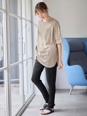 マタニティ トップス|コットン100%ポケット付きチュニックトップス　マタニティ・授乳服【出産後も長く使える】|トープ