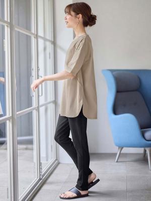 マタニティ トップス|コットン100%ポケット付きチュニックトップス　マタニティ・授乳服【出産後も長く使える】|トープ