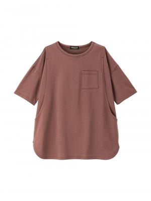 コットン100%ポケット付きチュニックトップス　マタニティ・授乳服【出産後も長く使える】 10384