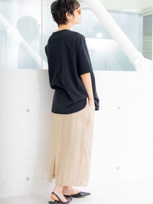 マタニティ トップス|コットン100%ポケット付きチュニックトップス　マタニティ・授乳服【出産後も長く使える】|ブラック