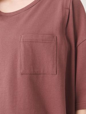 マタニティ トップス|コットン100%ポケット付きチュニックトップス マタニティ・授乳服【出産後も長く使える】