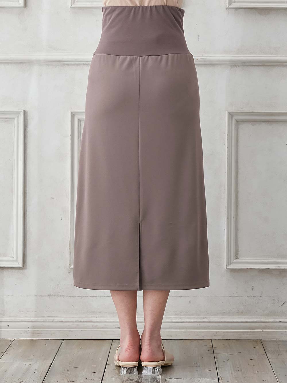 マタニティ スカート|ナロースカート　ジョーゼット風カットソー　Rosemadame（ローズマダム）　マタニティ・産後