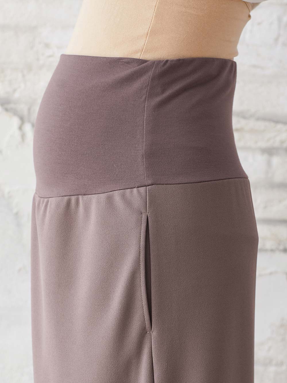 マタニティ スカート|ナロースカート　ジョーゼット風カットソー　Rosemadame（ローズマダム）　マタニティ・産後