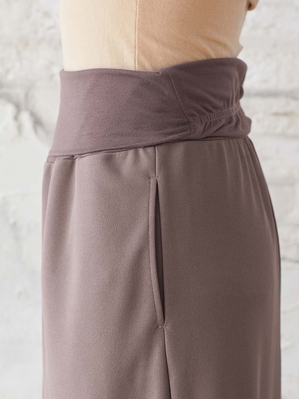 マタニティ スカート|ナロースカート　ジョーゼット風カットソー　Rosemadame（ローズマダム）　マタニティ・産後