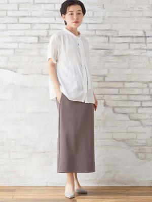 マタニティ スカート|ナロースカート　ジョーゼット風カットソー　Rosemadame（ローズマダム）　マタニティ・産後