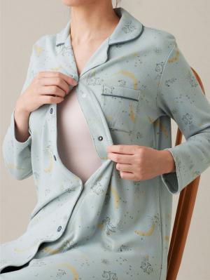 マタニティ パジャマ・ルームウェア|リブスムース星座プリントパジャマ　マタニティ・産後授乳パジャマ【出産後も長く使える】Rosemadame（ローズマダム）