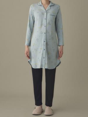 マタニティ パジャマ・ルームウェア|リブスムース星座プリントパジャマ　マタニティ・産後授乳パジャマ【出産後も長く使える】Rosemadame（ローズマダム）