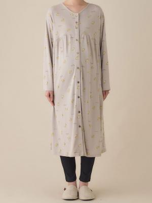 マタニティ パジャマ・ルームウェア|リブスムースうさぎプリント2WAYネグリジェパジャマ　マタニティ・産後授乳パジャマ【出産後も長く使える】Rosemadame（ローズマダム）