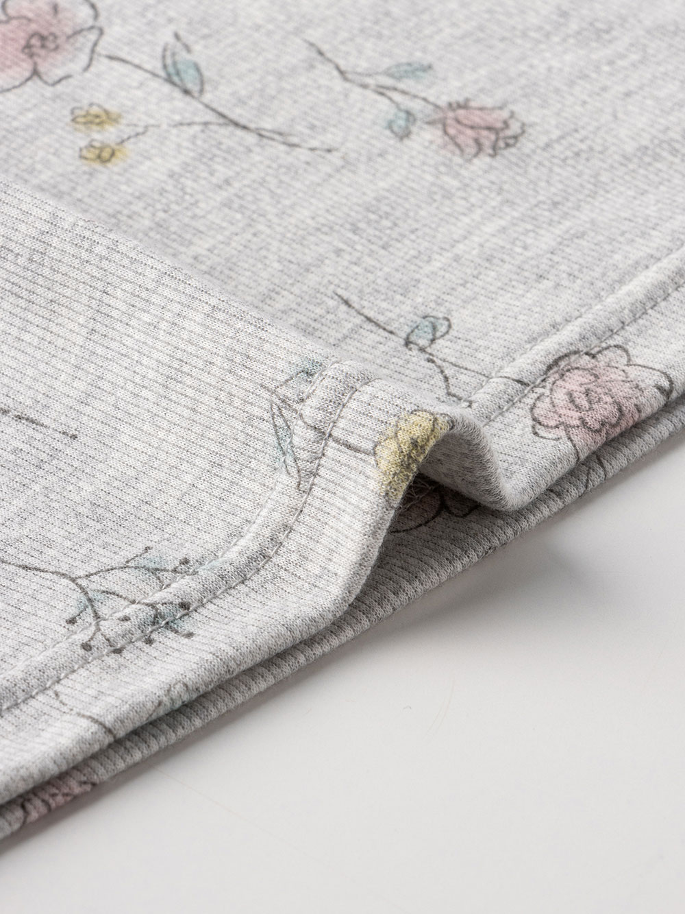 マタニティ パジャマ・ルームウェア|リブスムースフラワープリントネグリジェ　マタニティ・産後授乳パジャマ【出産後も長く使える】Rosemadame（ローズマダム）