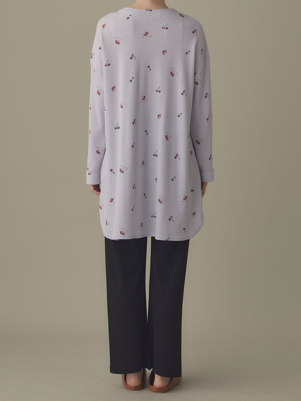 マタニティ パジャマ・ルームウェア|ワッフルフルーツプリントパジャマ マタニティ・産後授乳パジャマ【出産後も長く使える】Rosemadame(ローズマダム)