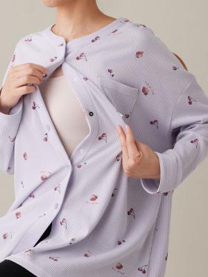 マタニティ パジャマ・ルームウェア|ワッフルフルーツプリントパジャマ マタニティ・産後授乳パジャマ【出産後も長く使える】Rosemadame(ローズマダム)