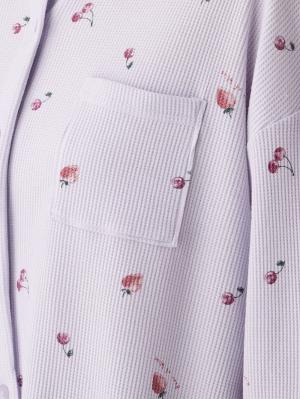 マタニティ パジャマ・ルームウェア|ワッフルフルーツプリントパジャマ マタニティ・産後授乳パジャマ【出産後も長く使える】Rosemadame(ローズマダム)