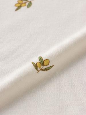 マタニティ パジャマ・ルームウェア|スムースカシュクールパッド付ネグリジェ 【出産後も長く使える】|オリーブ柄