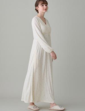 スムースカシュクールパッド付ネグリジェ 【出産後も長く使える】10405