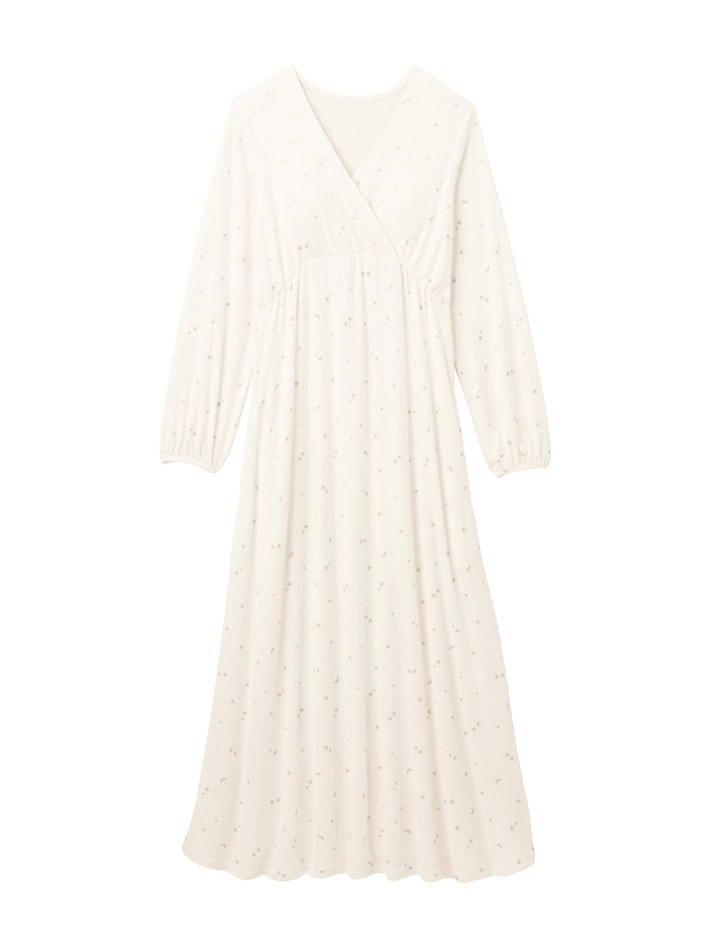 マタニティ パジャマ・ルームウェア|スムースカシュクールパッド付ネグリジェ 【出産後も長く使える】|星柄
