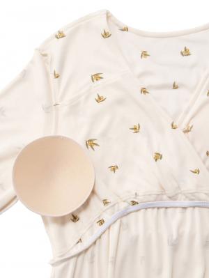 マタニティ パジャマ・ルームウェア|スムースカシュクールパッド付ネグリジェ 【出産後も長く使える】