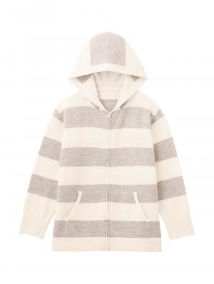 マタニティ トップス|ニットパーカー ルームウェア マタニティ・授乳服 【出産後も長く使える】|オフ×ベージュ