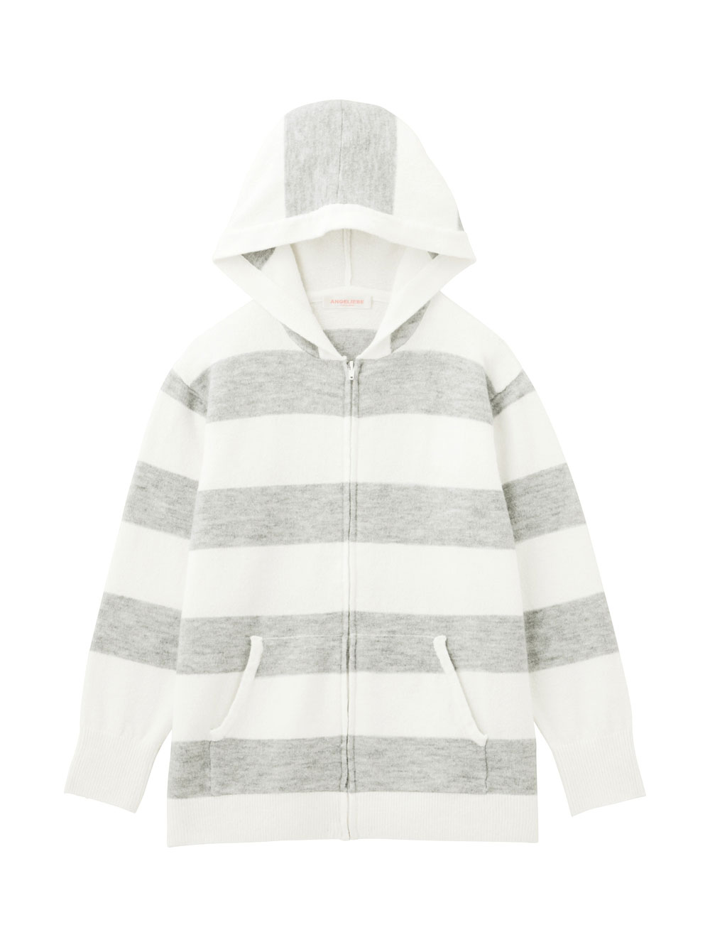 マタニティ トップス|ニットパーカー ルームウェア マタニティ・授乳服 【出産後も長く使える】|オフ×グレー