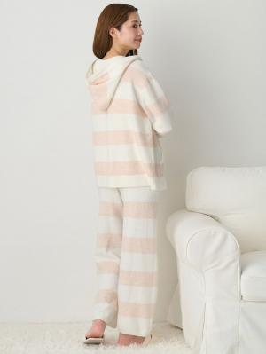 マタニティ パジャマ・ルームウェア|ニットパンツ ルームウェア マタニティ・産後 【出産後も長く使える】|オフ×ピンク