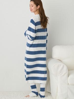 マタニティ パジャマ・ルームウェア|ニットネグリジェ&2WAYレッグウォーマー マタニティ・授乳服 【出産後も長く使える】|グレー×ブルー