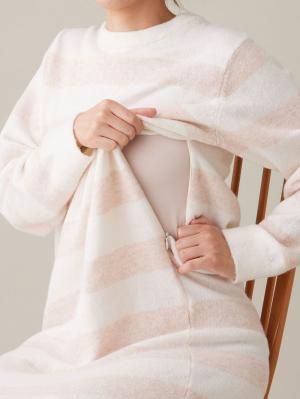 マタニティ パジャマ・ルームウェア|ニットネグリジェ&2WAYレッグウォーマー マタニティ・授乳服 【出産後も長く使える】