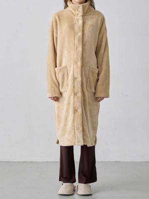 マタニティ パジャマ・ルームウェア|両面ボアあったかガウン　ルームウェア マタニティ・産後【出産後も長く使える】