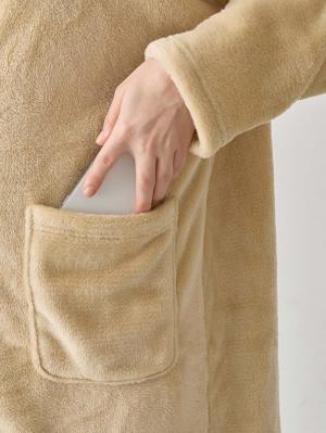 マタニティ パジャマ・ルームウェア|両面ボアあったかガウン　ルームウェア マタニティ・産後【出産後も長く使える】