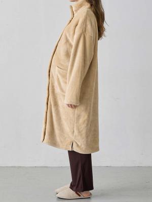 マタニティ パジャマ・ルームウェア|両面ボアあったかガウン　ルームウェア マタニティ・産後【出産後も長く使える】