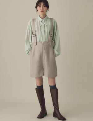 マタニティ トップス|フロントギャザーブラウス　マタニティ 授乳服【出産後も長く使える】|ライトグリーン