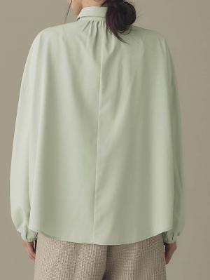 マタニティ トップス|フロントギャザーブラウス　マタニティ 授乳服【出産後も長く使える】