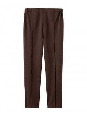 マタニティ パンツ|センターシームストレッチテーパードパンツ　マタニティ・産後 【出産後も長く使える】|ブラウン