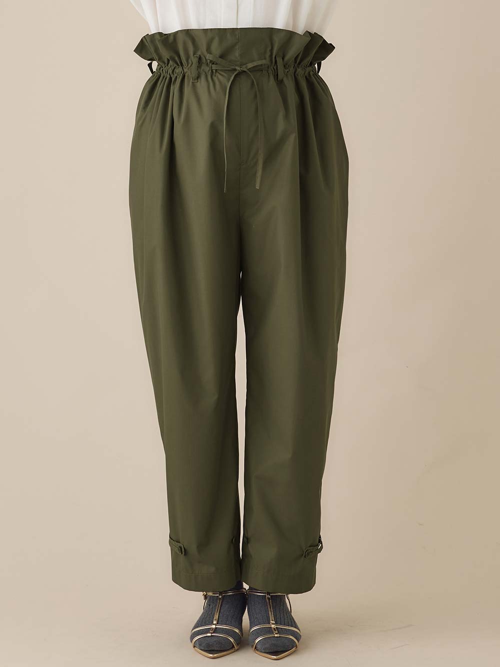 マタニティ パンツ|ウエストギャザーパンツ　マタニティ・産後【出産後も長く使える】