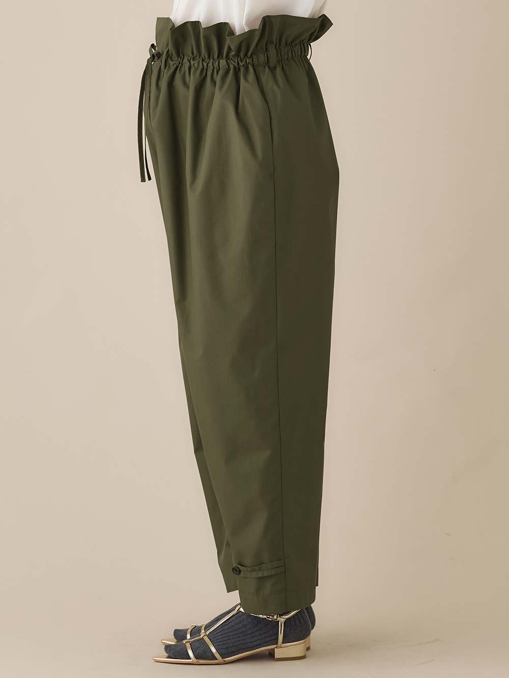 マタニティ パンツ|ウエストギャザーパンツ　マタニティ・産後【出産後も長く使える】