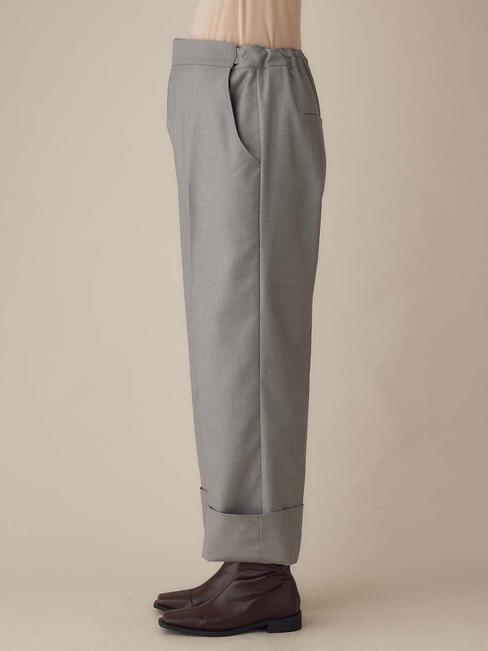 マタニティ パンツ|ハイウェストアジャストワイドパンツ　マタニティ・産後【出産後も長く使える】