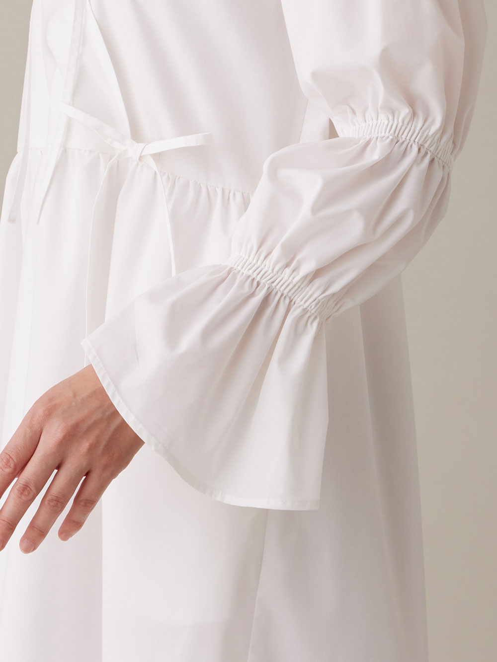 マタニティ ワンピース|綿混リボンカシュクールワンピース マタニティ・授乳服【出産後も長く使える】