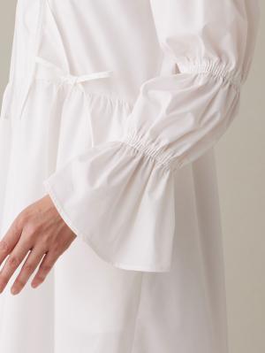 マタニティ ワンピース|綿混リボンカシュクールワンピース マタニティ・授乳服【出産後も長く使える】