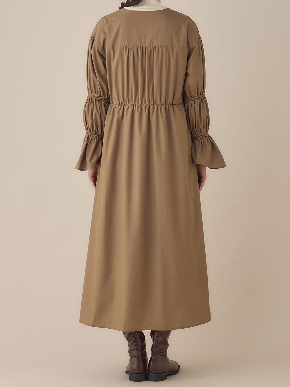 マタニティ ワンピース|綿混リボンカシュクールワンピース マタニティ・授乳服【出産後も長く使える】