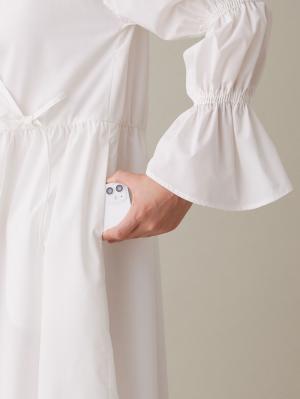 マタニティ ワンピース|綿混リボンカシュクールワンピース マタニティ・授乳服【出産後も長く使える】