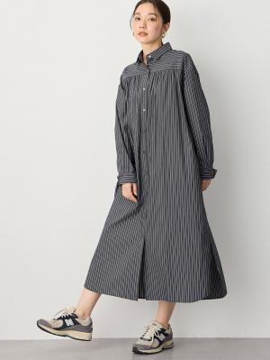 シャツワンピース　マタニティ・授乳服【出産後も長く使える】10418