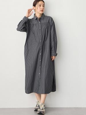 シャツワンピース　マタニティ・授乳服【出産後も長く使える】10418