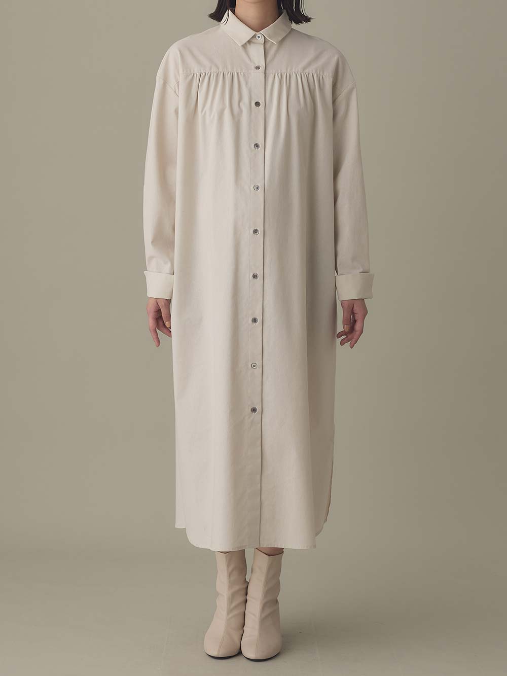 マタニティ ワンピース|【あったか～い。冬支度セール対象】シャツワンピース　マタニティ・授乳服【出産後も長く使える】