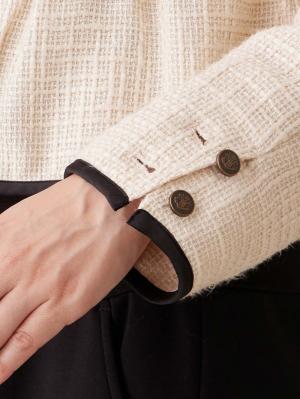 マタニティ トップス|ツィードペプラムジャケット　マタニティ・産後【出産後も長く使える】