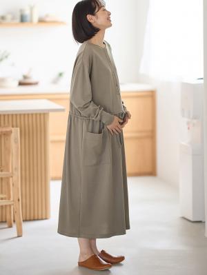 マタニティ パジャマ・ルームウェア|スウェットルームウェアワンピース マタニティ・授乳服【出産後も長く使える】|モカ