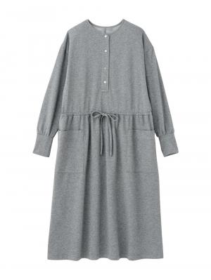 マタニティ パジャマ・ルームウェア|スウェットルームウェアワンピース マタニティ・授乳服【出産後も長く使える】|グレー